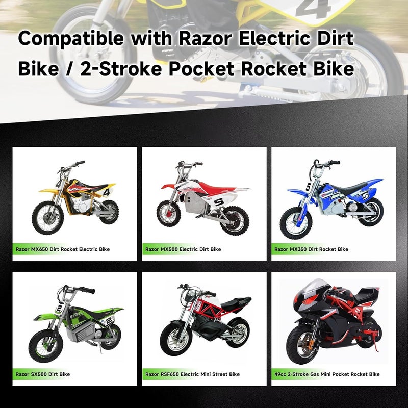 XIKOBY 25H Roller Chain 10 Feet 480 Links Compatible with Razor MX350 MX650 MX500 RSF650 Electric Dirt Rocket Bike 47cc 49cc 2 Stroke Gas Scooter Mini Pocket Bike ATV Go Kart Parts with Chain Breaker - Image 4